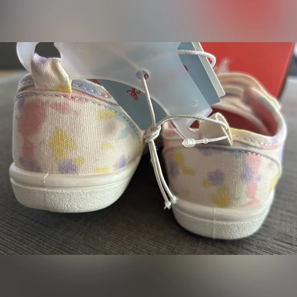 NWT Cat & Jack Toddler Girl Canvas Tie dye Velcro Sneakers_3